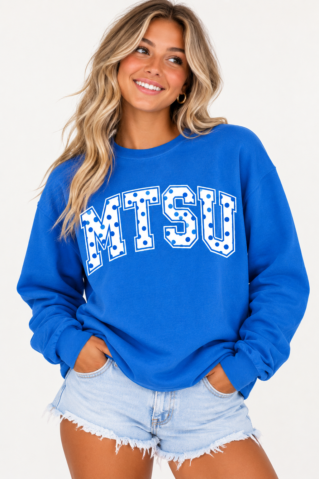 MTSU Polka Dot Crew Sweatshirt