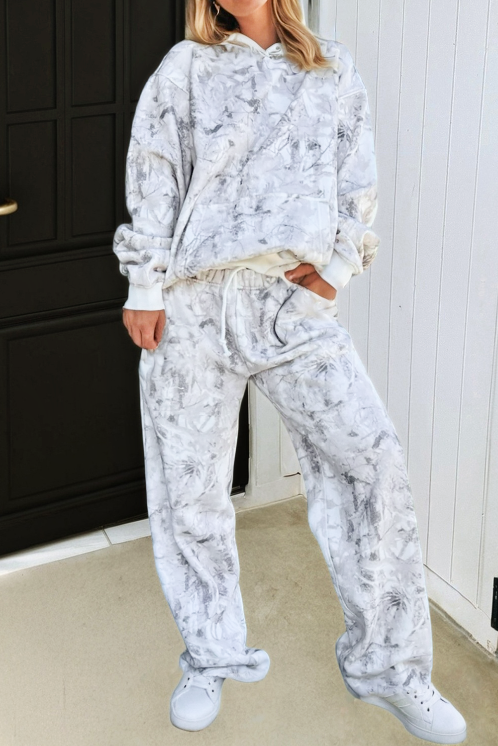 Camo Baggy Pullover Lounge Set