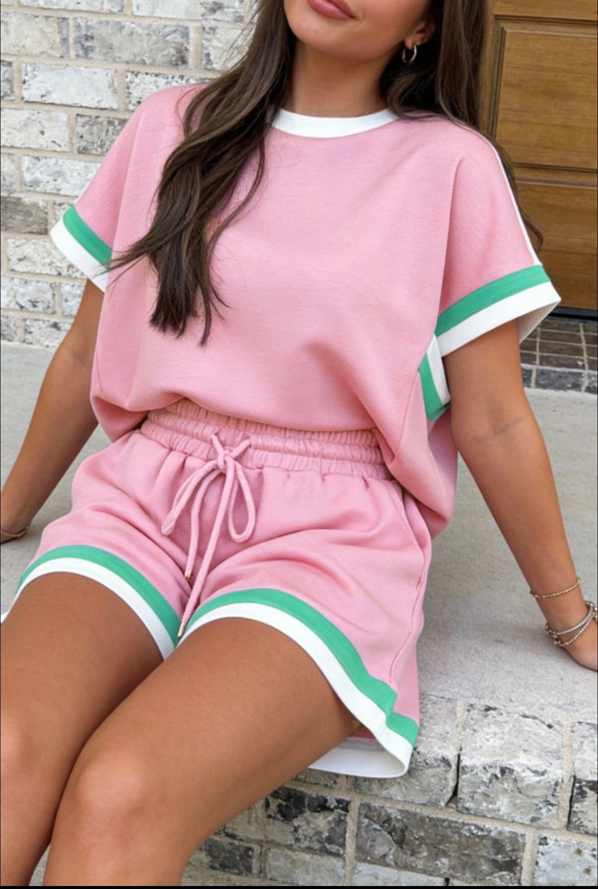 Pink & Green Matching Set