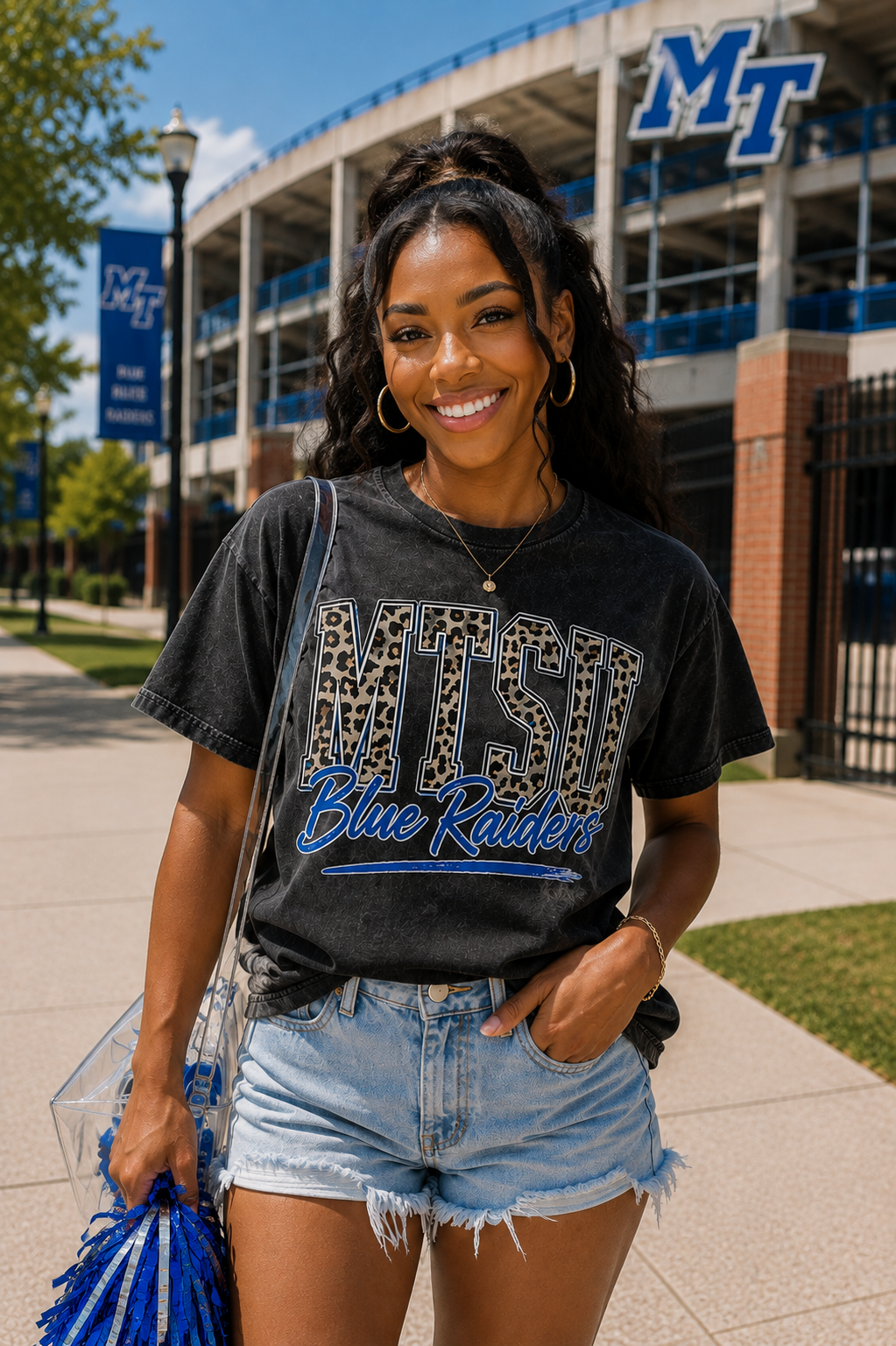 Middle Tennessee State University Black T-Shirt