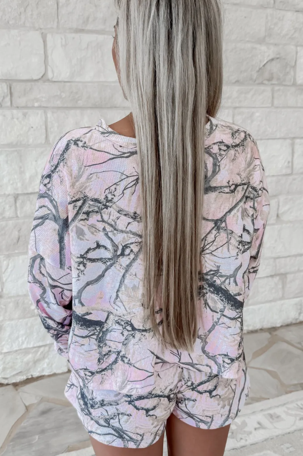 Pink Camo Top and Shorts