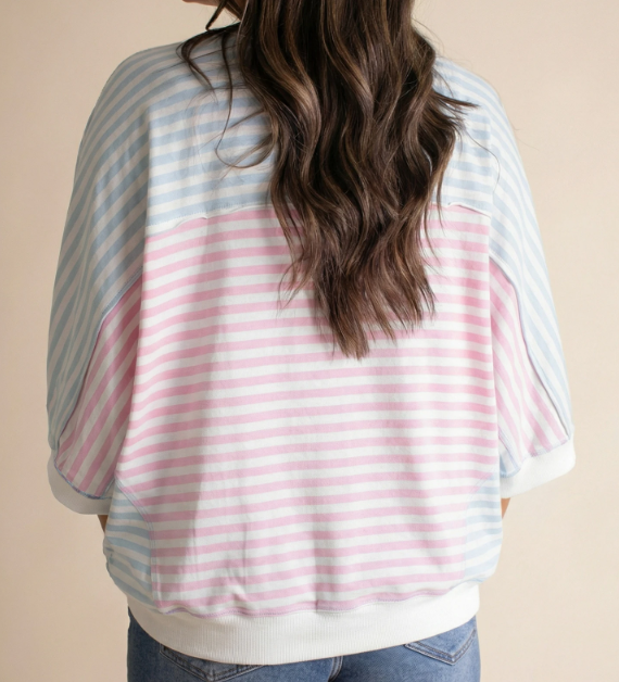 Casual Stripe Oversized Shirt