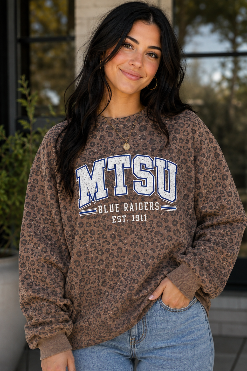 Middle Tennessee State University Sweatshirt Cheetah